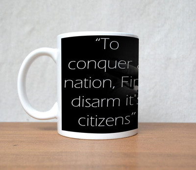 50% OFF on StyBuzz Citizen Adolf Hitler Black In White Porcelain Mug 300 ml