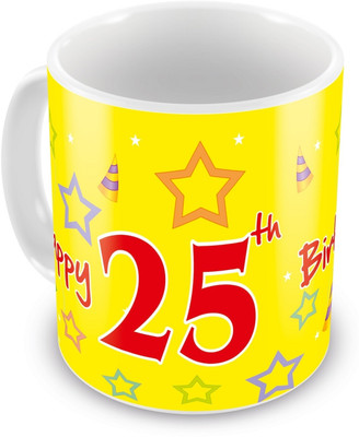 10% OFF on Everyday Gifts 25th Happy Birthday Ceramic Mug