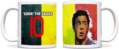 60% OFF on ShopMantra Eden Hazard Belgium Football Black Ceramic Mug 300 ml