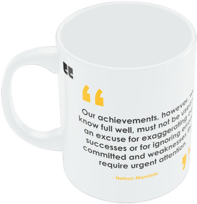 20% OFF on PosterGuy Nelson Mandela Motivational Quote Ceramic Mug 280 ml