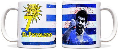 60% OFF on ShopMantra Luis Su?rez Uruguay Football Black Ceramic Mug 300 ml