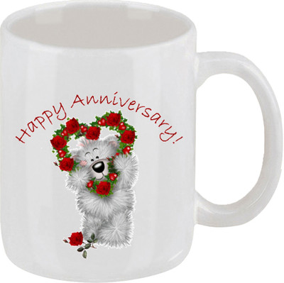 16% OFF on Ellicon 72 Happy Anniversay Ceramic Mug