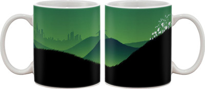 15% OFF on Artifa Farm View Porcelain, Ceramic Mug 350 ml