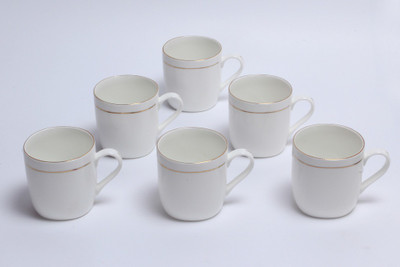 Clay Craft ASIAN-110 Bone China Mug 170 ml, Pack of 6