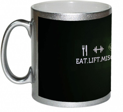 70% OFF on AMY Eat Lift Sleep Repeat Quote Coffee Ceramic Mug 325 ml
