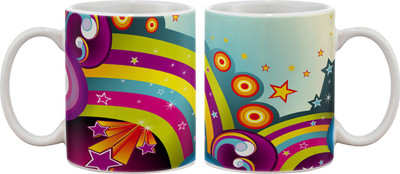 15% OFF on Artifa Colourful Stars Abstract Porcelain, Ceramic Mug 350 ml 15% OFF on Artifa Colourful Stars Abstract Porcelain, Ceramic Mug 350 ml