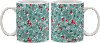 Artifa Christmas Decoration Pattern Porcelain, Ceramic Mug 350 ml
