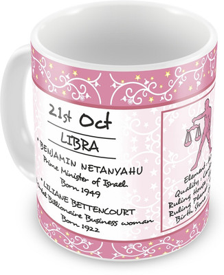 10% OFF on Everyday Gifts Happy Birthday 21st Oct Zodiac Ceramic Mug