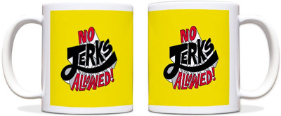 60% OFF on ShopMantra No Jerk Allowed Black Ceramic Mug 300 ml