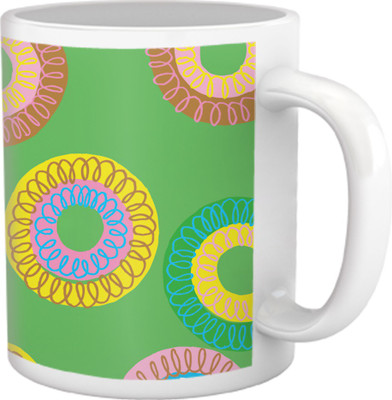 50% OFF on Tiedribbons Shy Shine_Geometric Multicolor_ Designed Pattern Ceramic Mug 325 ml