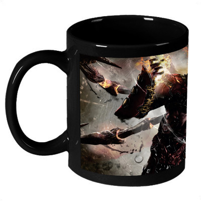 70% OFF on AMY War of God 3D Fire Look Coffee Ceramic Mug 325 ml