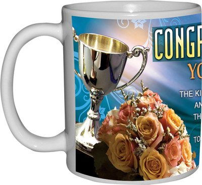 60% OFF on TIA Creation Pvt. Ltd. Congratulations Glass Mug 330 ml