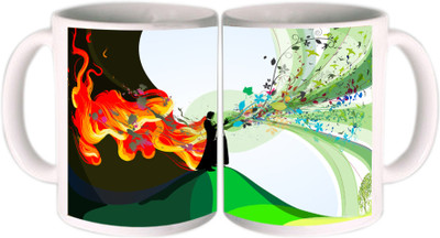 25% OFF on Shopkeeda Psychedelic Ceramic Mug 350 ml