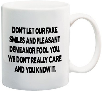 40% OFF on Teeskart We Don?t Care Porcelain Mug 300 ml