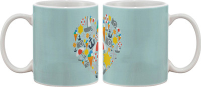 15% OFF on Artifa I Love Summers Porcelain, Ceramic Mug 350 ml