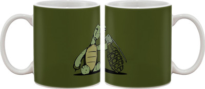 15% OFF on Artifa Turtle With Grenade Art Porcelain, Ceramic Mug 350 ml 15% OFF on Artifa Turtle With Grenade Art Porcelain, Ceramic Mug 350 ml