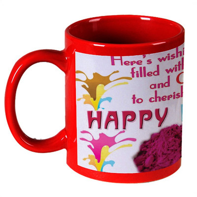 68% OFF on AMY Colorfull Wishing Happy Holi Message Red Ceramic Mug 325 ml 68% OFF on AMY Colorfull Wishing Happy Holi Message Red Ceramic Mug 325 ml
