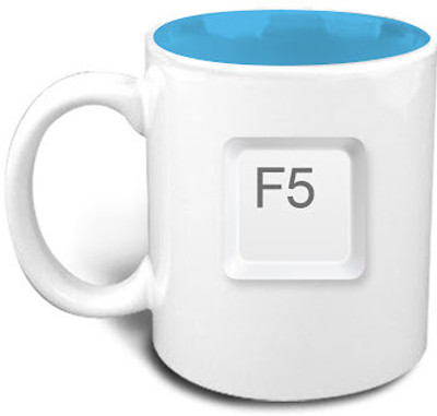 Hot Muggs Beat the Blues - F5 Ceramic Mug 325 ml Hot Muggs Beat the Blues - F5 Ceramic Mug 325 ml
