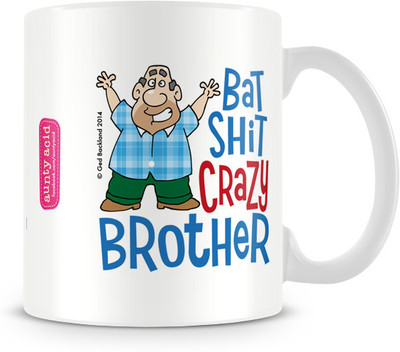 35% OFF on Tashanstreet Aunty Acid Bat Shit Crazy Brother Ceramic Mug 325 ml