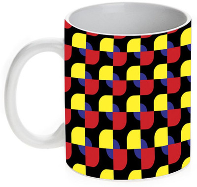 63% OFF on Mugwala Seamless Geometric Pattern Ceramic Mug 350 ml