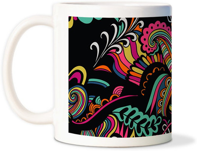 83% OFF on AMY MULTICOLOR LEAFS BEAUTIFUL DESIGN Ceramic Mug