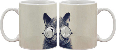 15% OFF on Artifa Cat Wearing Glasses Porcelain, Ceramic Mug 350 ml 15% OFF on Artifa Cat Wearing Glasses Porcelain, Ceramic Mug 350 ml