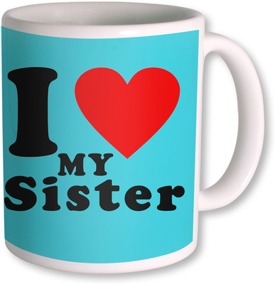 71% OFF on Photogiftsindia I Love Sister Colorfull Ceramic Mug 350 g