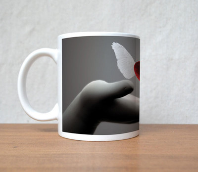 82% OFF on StyBuzz love give wings to the heart valentine Porcelain Mug 300 ml