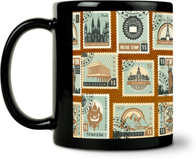 36% OFF on ShopMantra Vintage Stamp Ceramic Mug 300 ml