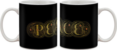 Artifa Peace In Gold Porcelain, Ceramic Mug 350 ml Artifa Peace In Gold Porcelain, Ceramic Mug 350 ml