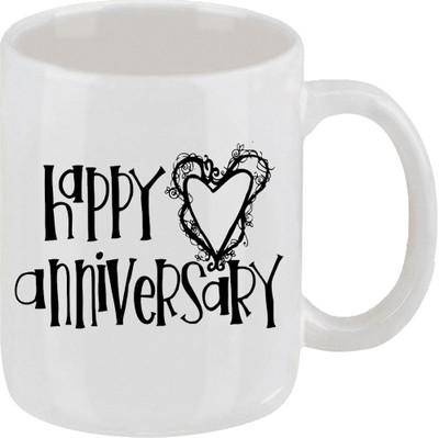 16% OFF on Ellicon 82 Happy Anniversay Ceramic Mug