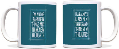 60% OFF on ShopMantra Think New Thoughts Black Ceramic Mug 300 ml