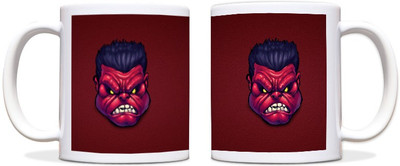 60% OFF on ShopMantra Red Hulk Black Ceramic Mug 300 ml
