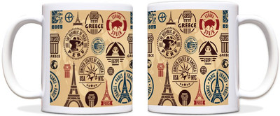 65% OFF on ShopMantra Vintage World Black Ceramic Mug 300 ml