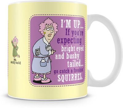 35% OFF on Tashanstreet Aunty Acid Freakin Squirrel Ceramic Mug 325 ml