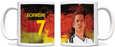 60% OFF on ShopMantra Schweinsteiger Germany Football Black Ceramic Mug 300 ml