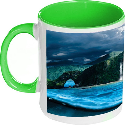 58% OFF on AMY Murder Knife Sea Inside Green Coffee Ceramic Mug 325 ml