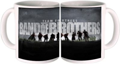 25% OFF on Shopkeeda Team Fortress Band Of Brothers Ceramic Mug 350 ml