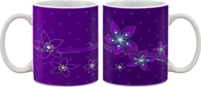 15% OFF on Artifa Purple Flowers Porcelain, Ceramic Mug 350 ml 15% OFF on Artifa Purple Flowers Porcelain, Ceramic Mug 350 ml