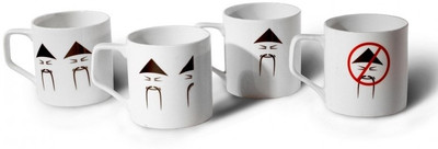 Happily Unmarried 1-2 Cha Cha Chai's Ceramic Mug 250 ml, Pack of 4 Happily Unmarried 1-2 Cha Cha Chai's Ceramic Mug 250 ml, Pack of 4