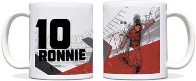 60% OFF on ShopMantra Ronnie Football Black Ceramic Mug 300 ml