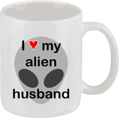 16% OFF on Ellicon 20 I Love My Alien Husband Ceramic Mug