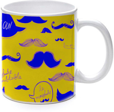 45% OFF on Printland Moustache Buzz Ceramic Mug 350 ml 45% OFF on Printland Moustache Buzz Ceramic Mug 350 ml