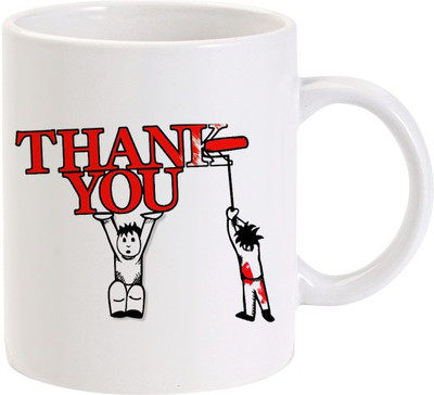 50% OFF on Lolprint Thank You Paint Funny Ceramic Mug 325 ml