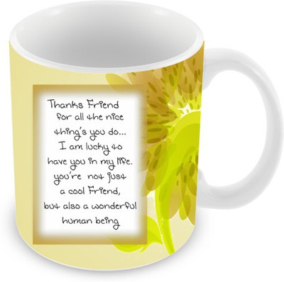 26% OFF on Everyday Gifts Thanks Friend Ceramic Mug 325 ml