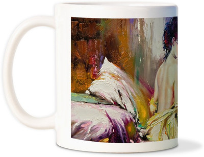 87% OFF on AMY Paint Beauty Lady Pretty Gown Ceramic Mug 87% OFF on AMY Paint Beauty Lady Pretty Gown Ceramic Mug