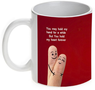 72% OFF on Mugwala You Hold my Heart Forever Valentine Ceramic Mug 334 ml