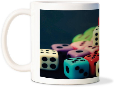 75% OFF on AMY Dice Multicolorcoffee Ceramic Mug 75% OFF on AMY Dice Multicolorcoffee Ceramic Mug