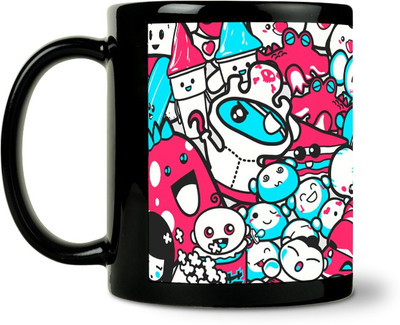 36% OFF on ShopMantra Doodle Monster Ceramic Mug 300 ml
