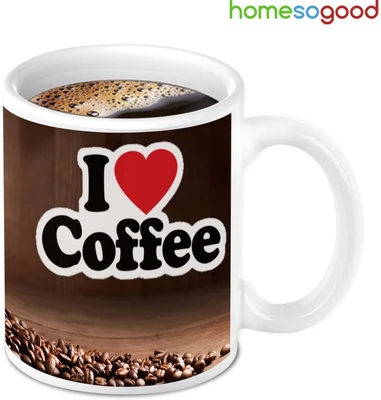 41% OFF on Home So Good I Love Coffee Printed Ceramic Mug 280 ml